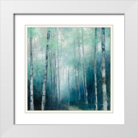 To the Woods White Modern Wood Framed Art Print with Double Matting by Purinton, Julia