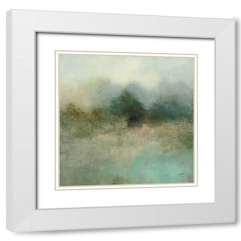 Solitude White Modern Wood Framed Art Print with Double Matting by Purinton, Julia