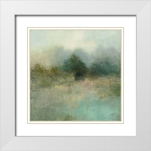 Solitude White Modern Wood Framed Art Print with Double Matting by Purinton, Julia