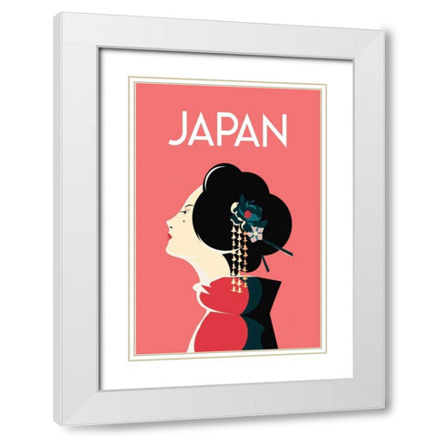 Japan White Modern Wood Framed Art Print with Double Matting by Escalante, Omar