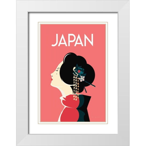 Japan White Modern Wood Framed Art Print with Double Matting by Escalante, Omar