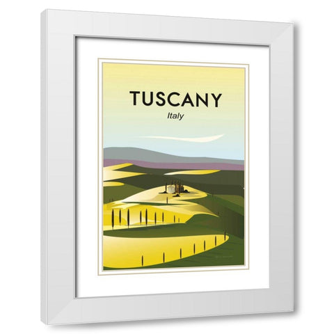 Tuscany White Modern Wood Framed Art Print with Double Matting by Escalante, Omar