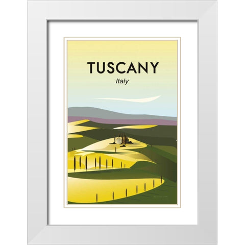 Tuscany White Modern Wood Framed Art Print with Double Matting by Escalante, Omar