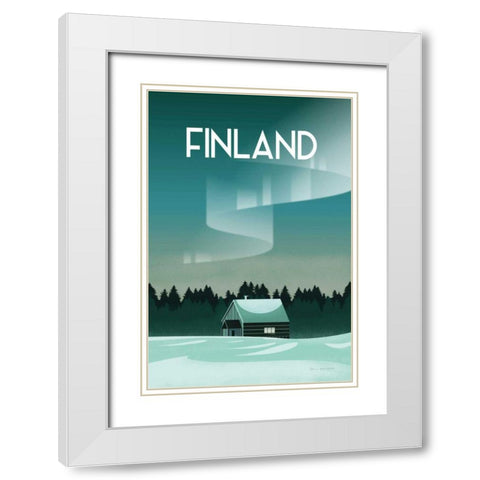 Finland I White Modern Wood Framed Art Print with Double Matting by Escalante, Omar