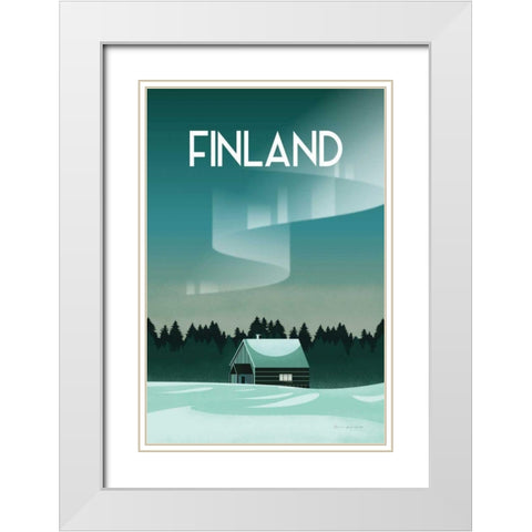 Finland I White Modern Wood Framed Art Print with Double Matting by Escalante, Omar