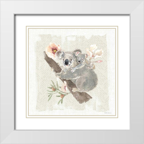 Aussie Love VII White Modern Wood Framed Art Print with Double Matting by Grove, Beth