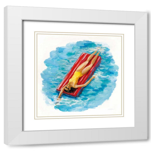 Sunbather II White Modern Wood Framed Art Print with Double Matting by Vassileva, Silvia