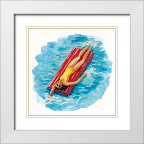 Sunbather II White Modern Wood Framed Art Print with Double Matting by Vassileva, Silvia