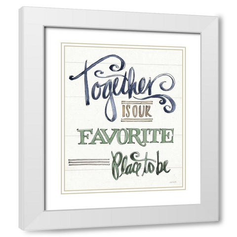 Country Love VI White Modern Wood Framed Art Print with Double Matting by Tavoletti, Anne