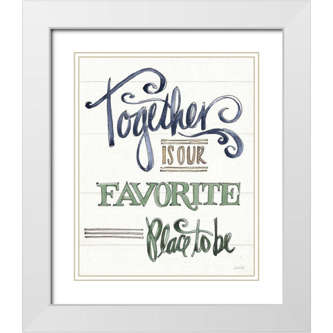 Country Love VI White Modern Wood Framed Art Print with Double Matting by Tavoletti, Anne