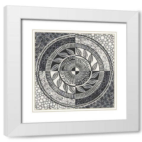 Hemma I BC White Modern Wood Framed Art Print with Double Matting by Lovell, Kathrine