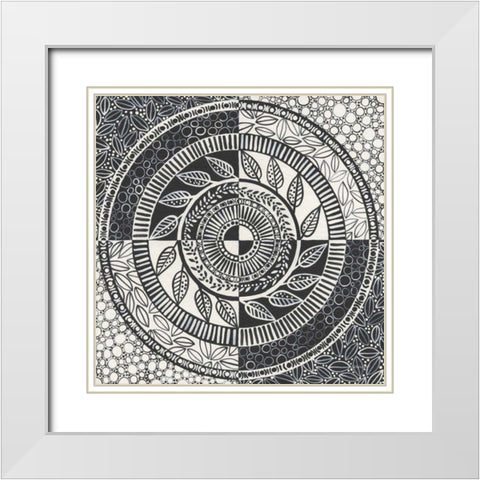 Hemma I BC White Modern Wood Framed Art Print with Double Matting by Lovell, Kathrine