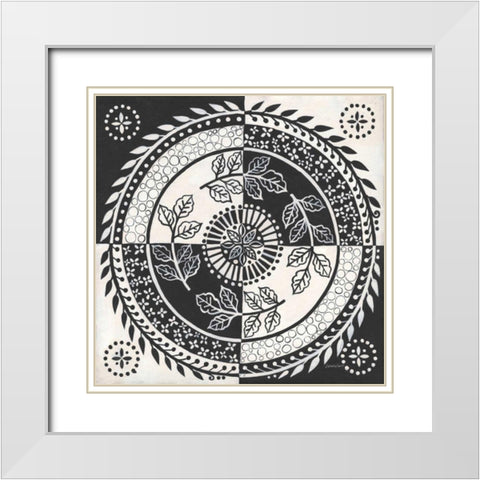 Hemma II BC White Modern Wood Framed Art Print with Double Matting by Lovell, Kathrine