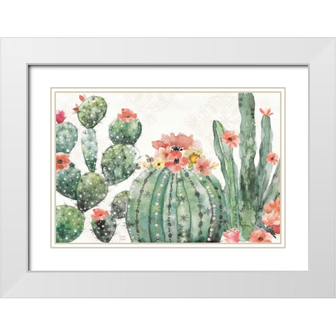 Sweet Southwest I White Modern Wood Framed Art Print with Double Matting by June, Dina