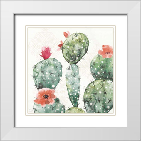 Sweet Southwest III White Modern Wood Framed Art Print with Double Matting by June, Dina