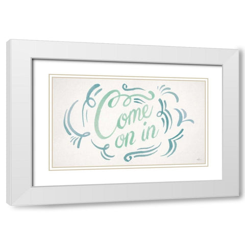 Come On In II White Modern Wood Framed Art Print with Double Matting by Penner, Janelle