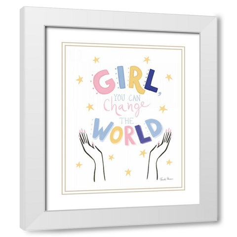 Empowerment II White Modern Wood Framed Art Print with Double Matting by Zaman, Farida