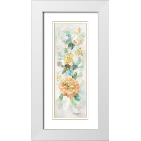 Natural Blooming Splendor IV White Modern Wood Framed Art Print with Double Matting by Nai, Danhui