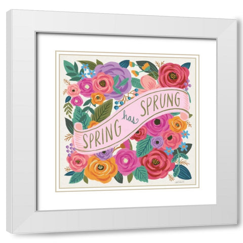 Spring Has Sprung I White Modern Wood Framed Art Print with Double Matting by Tavoletti, Anne