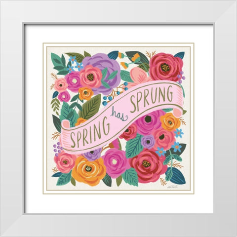 Spring Has Sprung I White Modern Wood Framed Art Print with Double Matting by Tavoletti, Anne