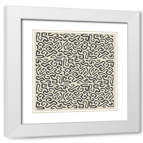 Kuba Play I Neutral White Modern Wood Framed Art Print with Double Matting by Warrick, Cheryl