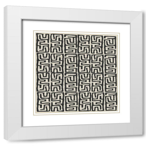 Kuba Play III Neutral White Modern Wood Framed Art Print with Double Matting by Warrick, Cheryl