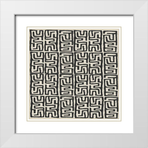 Kuba Play III Neutral White Modern Wood Framed Art Print with Double Matting by Warrick, Cheryl