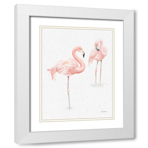 Gracefully Pink X Light Reversed White Modern Wood Framed Art Print with Double Matting by Audit, Lisa