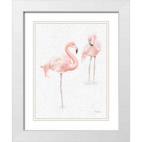 Gracefully Pink X Light Reversed White Modern Wood Framed Art Print with Double Matting by Audit, Lisa