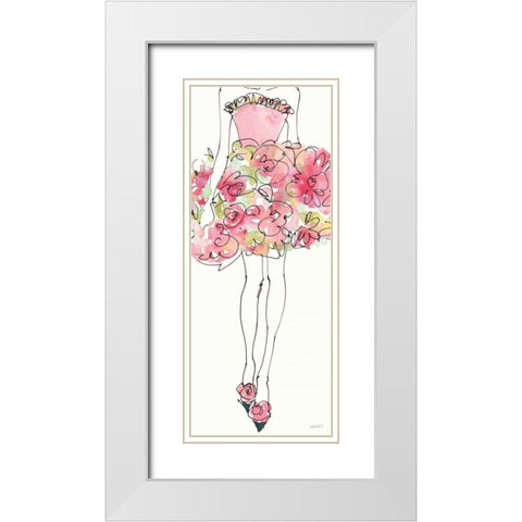 Floral Fashion Shoulders I Pink White Modern Wood Framed Art Print with Double Matting by Tavoletti, Anne