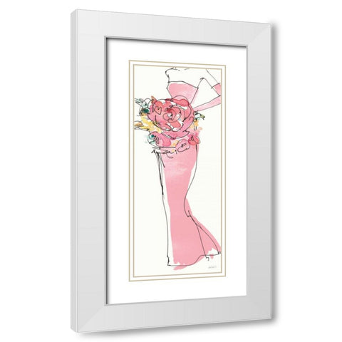 Floral Fashion Shoulders II Pink White Modern Wood Framed Art Print with Double Matting by Tavoletti, Anne