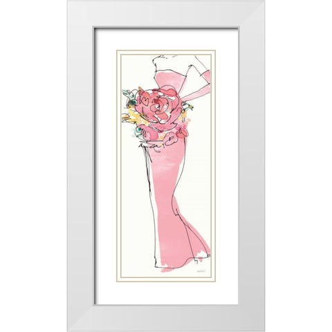 Floral Fashion Shoulders II Pink White Modern Wood Framed Art Print with Double Matting by Tavoletti, Anne