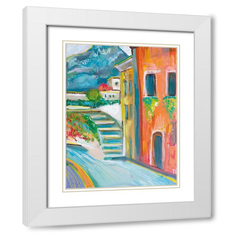 Positano II White Modern Wood Framed Art Print with Double Matting by Vertentes, Jeanette