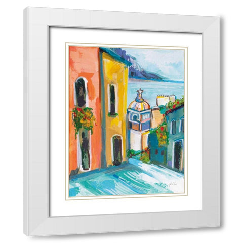 Positano III White Modern Wood Framed Art Print with Double Matting by Vertentes, Jeanette
