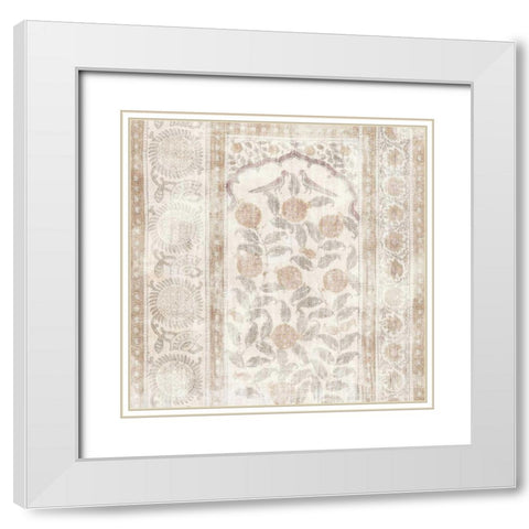 Animal Textile I White Modern Wood Framed Art Print with Double Matting by Wild Apple Portfolio