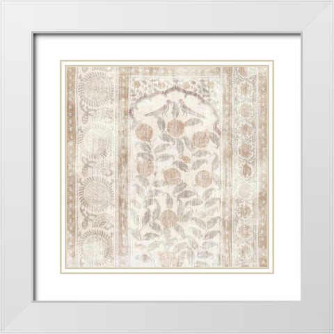 Animal Textile I White Modern Wood Framed Art Print with Double Matting by Wild Apple Portfolio