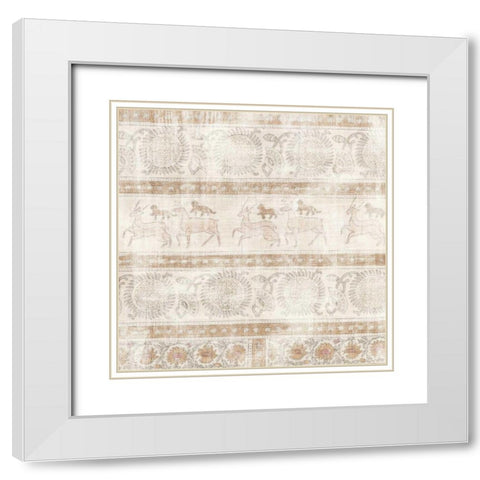 Animal Textile II White Modern Wood Framed Art Print with Double Matting by Wild Apple Portfolio