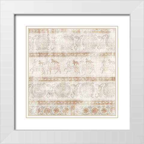 Animal Textile II White Modern Wood Framed Art Print with Double Matting by Wild Apple Portfolio