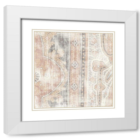 Antique Cloth I White Modern Wood Framed Art Print with Double Matting by Wild Apple Portfolio