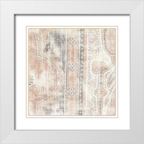 Antique Cloth I White Modern Wood Framed Art Print with Double Matting by Wild Apple Portfolio