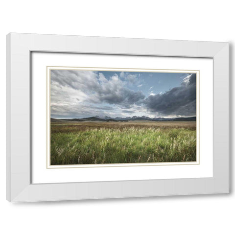 Sawtooth Mountains Idaho White Modern Wood Framed Art Print with Double Matting by Majchrowicz, Alan