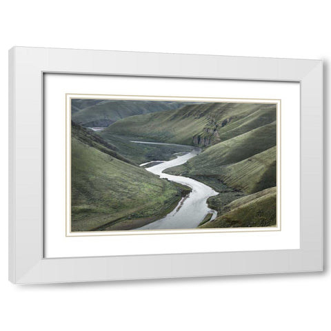 John Day River Oregon I White Modern Wood Framed Art Print with Double Matting by Majchrowicz, Alan