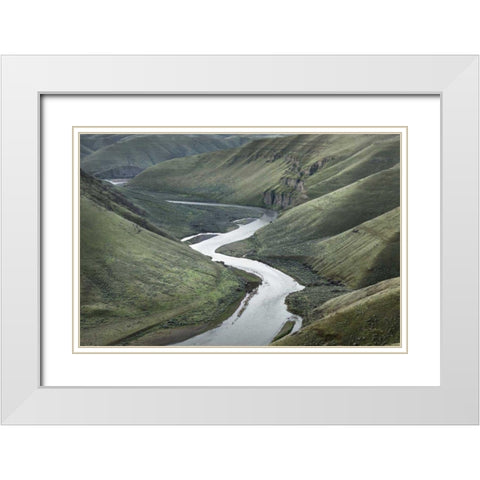 John Day River Oregon I White Modern Wood Framed Art Print with Double Matting by Majchrowicz, Alan
