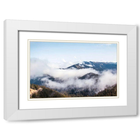 Hurricane Ridge II White Modern Wood Framed Art Print with Double Matting by Marshall, Laura