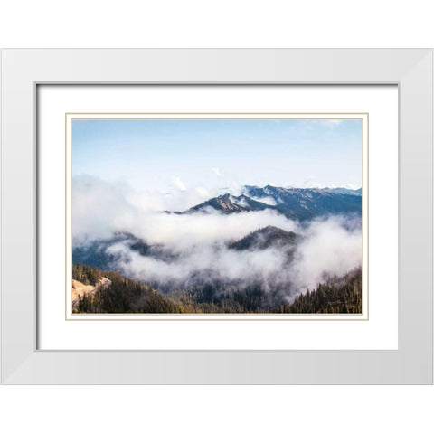 Hurricane Ridge II White Modern Wood Framed Art Print with Double Matting by Marshall, Laura