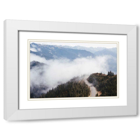 Hurricane Ridge III White Modern Wood Framed Art Print with Double Matting by Marshall, Laura
