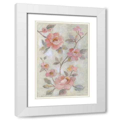 Romantic Spring Flowers I White Modern Wood Framed Art Print with Double Matting by Vassileva, Silvia