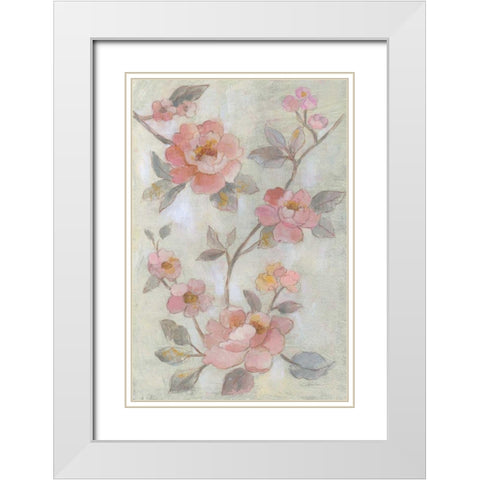 Romantic Spring Flowers I White Modern Wood Framed Art Print with Double Matting by Vassileva, Silvia