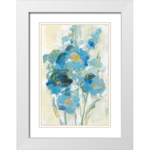 Loose Bouquet I White Modern Wood Framed Art Print with Double Matting by Vassileva, Silvia