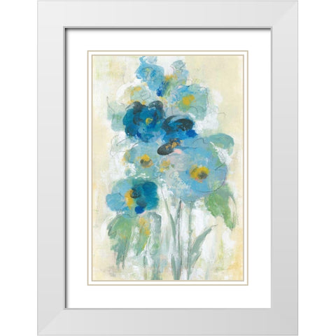 Loose Bouquet II White Modern Wood Framed Art Print with Double Matting by Vassileva, Silvia